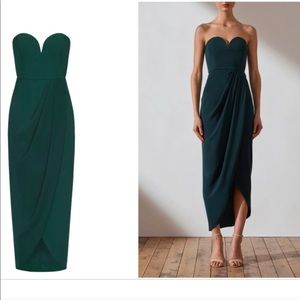 Shona Joy CORE U WIRE BUSTIER DRAPED DRESS